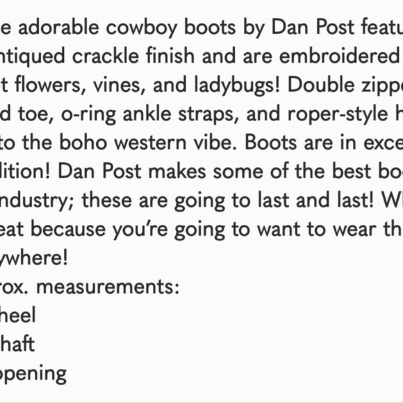 SUNDANCE Dan Post Anise Flower Boots NWT  Size 8 - Picture 5 of 8